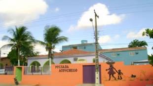 Vista da frente da pousada