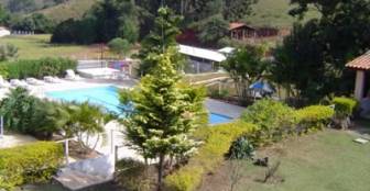 Área das piscinas vista de cima